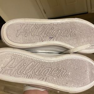 Silver women’s sneakers size 9